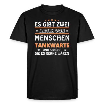 Gas Station Attendant Gift - Two Types of... Design - Men's Premium Organic T-Shirt - black - Front - Nico (187cm)