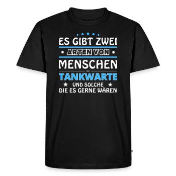 Gas Station Attendant Gift - Two Types of... Design - Men's Premium Organic T-Shirt - black - Front - Nico (187cm)