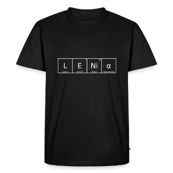 Lenia Nom Prénom Chimie Éléments du tableau périodique - T-shirt Premium bio Homme - noir - Devant - Nico (187cm)