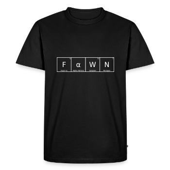 Fawn Name Prénom Chimie Éléments du tableau périodique - T-shirt Premium bio Homme - noir - Devant - Nico (187cm)