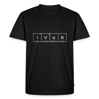 Ivan Surname First Name Chemistry Periodic Table Elements - Men's Premium Organic T-Shirt - black - Front - Nico (187cm)