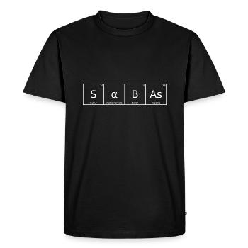 Saba's Name First Name Chemistry Periodic Table Elements - Men's Premium Organic T-Shirt - black - Front - Nico (187cm)