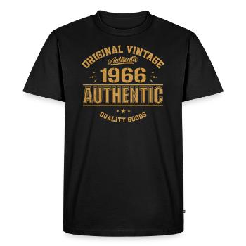 Authentic 1966 Original 1966 Birthday Gift - Men's Premium Organic T-Shirt - black - Front - Nico (187cm)