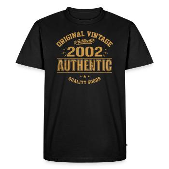 Authentic 2002 Cadeau D'anniversaire Original 2002 - T-shirt Premium bio Homme - noir - Devant - Nico (187cm)