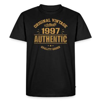 Authentic 1997 Cadeau D'anniversaire Original 1997 - T-shirt Premium bio Homme - noir - Devant - Nico (187cm)