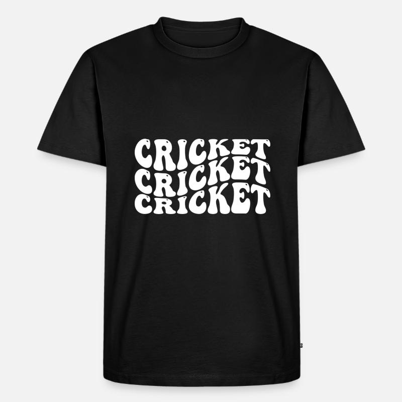 Cricket - Männer Premium Bio T-Shirt - Schwarz