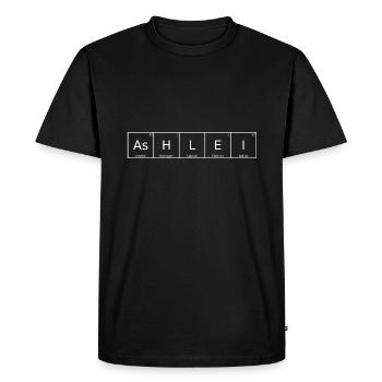 Ashlei Surname First Name Chemistry Periodic Table Elements - Men's Premium Organic T-Shirt - black - Front - Nico (187cm)