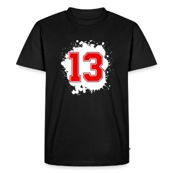 13 Nombre d’objets blob - T-shirt Premium bio Homme - noir - Devant - Nico (187cm)