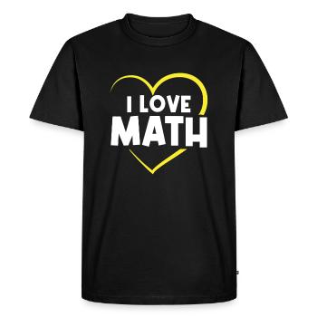 J’adore les maths - T-shirt Premium bio Homme - noir - Devant - Nico (187cm)