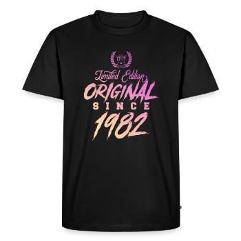 1982 limited edition Original - Men's Premium Organic T-Shirt - black - Front - Nico (187cm)
