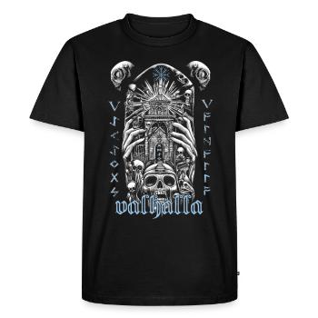 Viking Valhalla Runes Symbols - Men's Premium Organic T-Shirt - black - Front - Nico (187cm)