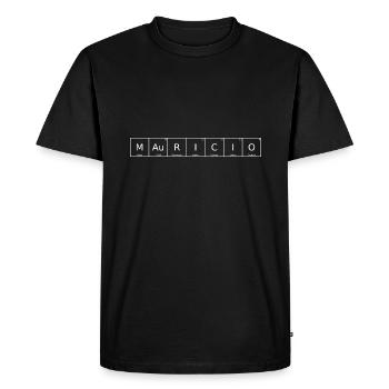 Mauricio Name First Name Chemistry Periodic Table - Men's Premium Organic T-Shirt - black - Front - Nico (187cm)