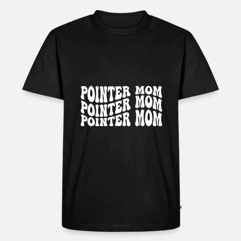 Pointer Mom - Männer Premium Bio T-Shirt - Schwarz