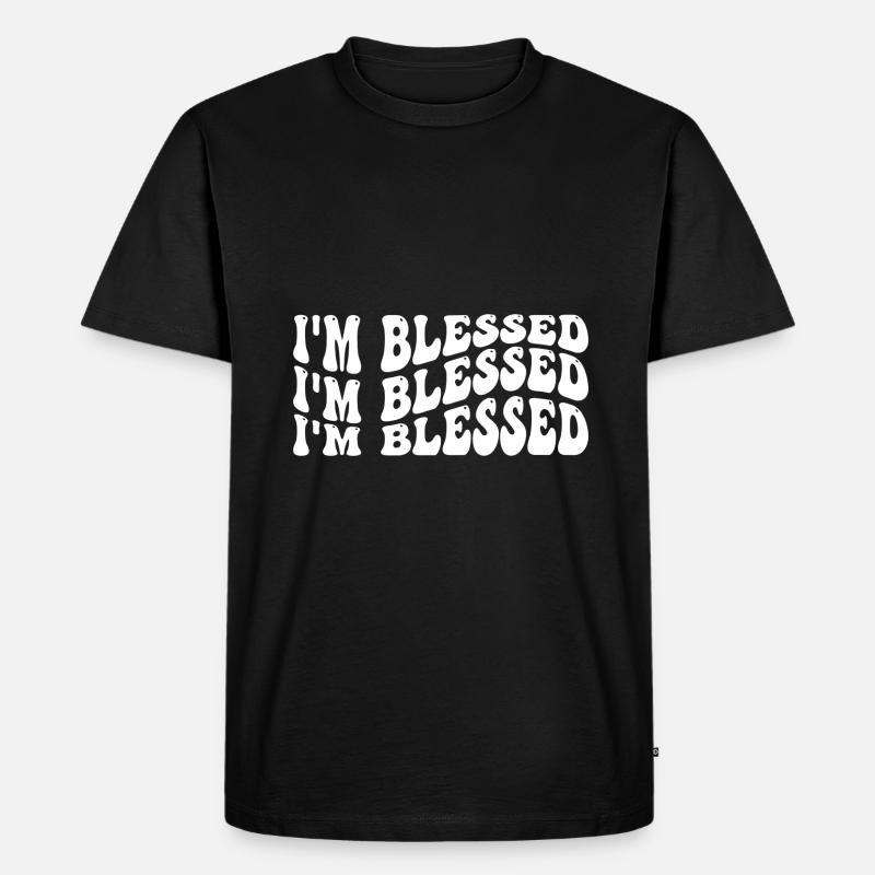 I'm blessed - Männer Premium Bio T-Shirt - Schwarz