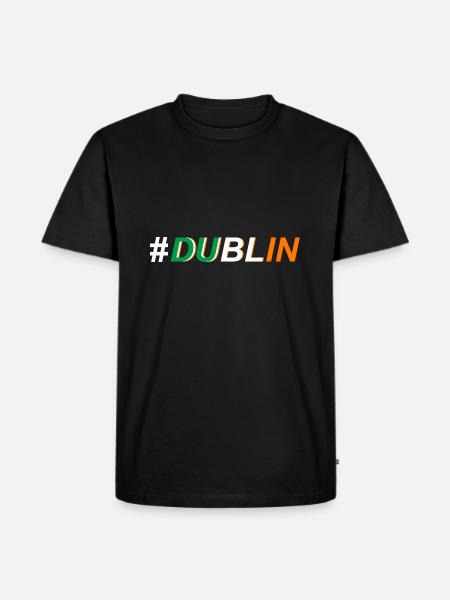 Trèfle d'île de Dublin Irlande - T-shirt Premium bio Homme - noir