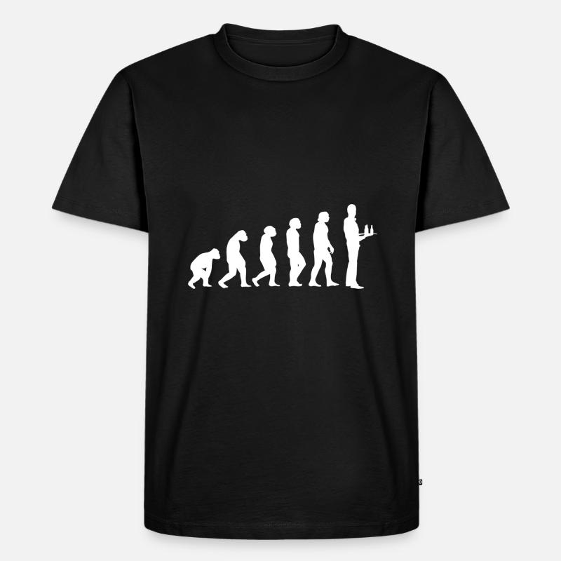 Evolution Kellner - Männer Premium Bio T-Shirt - Schwarz
