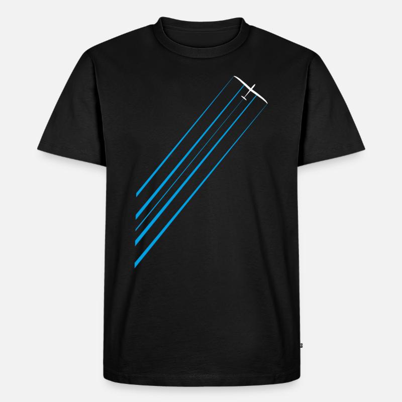 Glidflygplan med vattenglidare glidflygplan - Ekologisk premium-T-shirt herr - svart