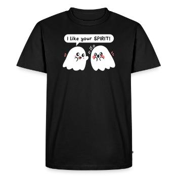 I like your Spirit - Men's Premium Organic T-Shirt - black - Front - Nico (187cm)