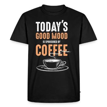 Café citation tasse de café - T-shirt Premium bio Homme - noir - Devant - Nico (187cm)