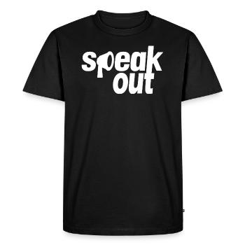 Parler franchement - T-shirt Premium bio Homme - noir - Devant - Nico (187cm)