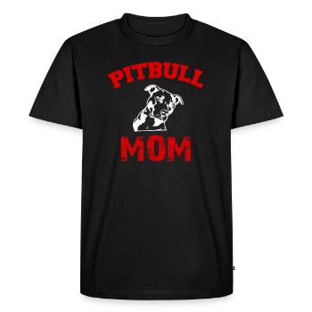 Pit Bull Mom Pit Bull Terrier Mom Gift - Men's Premium Organic T-Shirt - black - Front - Nico (187cm)