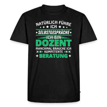Je me parle à soi-même - Édition Conférencier - T-shirt Premium bio Homme - noir - Devant - Nico (187cm)