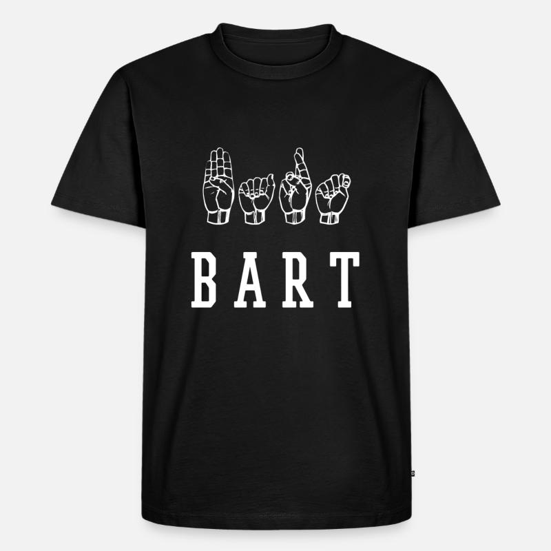 Bart - Männer Premium Bio T-Shirt - Schwarz