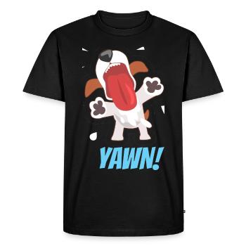 chien - T-shirt Premium bio Homme - noir - Devant - Nico (187cm)