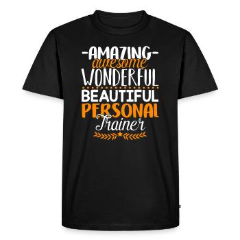 Entraîneur personnel Amazing Personal Trainer - T-shirt Premium bio Homme - noir - Devant - Nico (187cm)