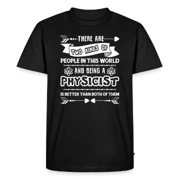Physicist Being A Physicist - Men's Premium Organic T-Shirt - black - Front - Nico (187cm)