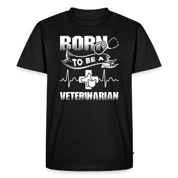 Veterinarian Born To Be A Veterinarian - Men's Premium Organic T-Shirt - black - Front - Nico (187cm)