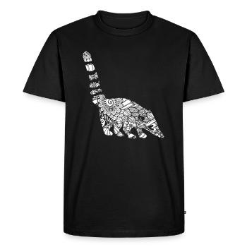 Coati Coati Floral Pattern - Men's Premium Organic T-Shirt - black - Front - Nico (187cm)