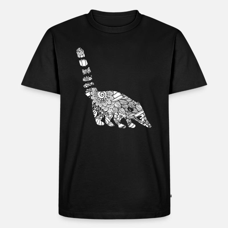 Coati Coati Blumenmuster - Männer Premium Bio T-Shirt - Schwarz
