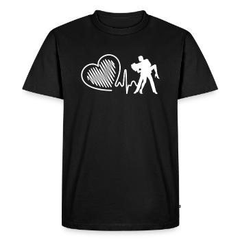 Dancer Dancer Heartbeat - T-shirt Premium bio Homme - noir - Devant - Nico (187cm)