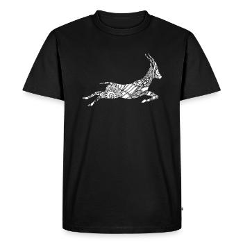 Gazelle Gazelle Floral Pattern - T-shirt Premium bio Homme - noir - Devant - Nico (187cm)