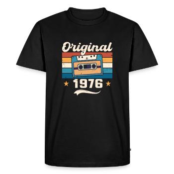 Born Gift Original 1976 Gift Idea 1976 - T-shirt Premium bio Homme - noir - Devant - Nico (187cm)