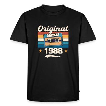 Born Gift Original 1988 Gift Idea 1988 - T-shirt Premium bio Homme - noir - Devant - Nico (187cm)