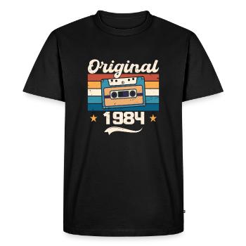 Born Gift Original 1984 Gift Idea 1984 - T-shirt Premium bio Homme - noir - Devant - Nico (187cm)