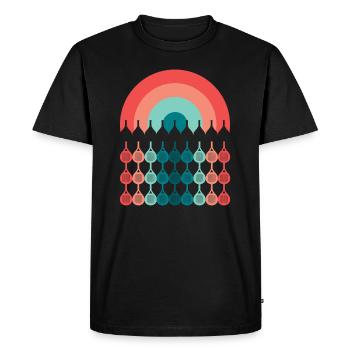 Padel Tennis Padel Tennis Retro Padel Raquette Padel - T-shirt Premium bio Homme - noir - Devant - Nico (187cm)