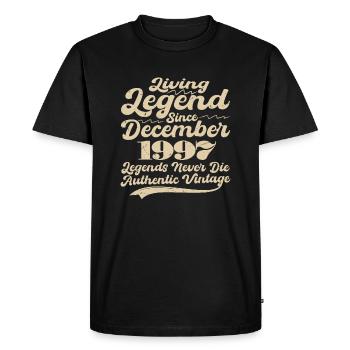 Il était une fois une légende. Décembre 1997 Naissance - T-shirt Premium bio Homme - noir - Devant - Nico (187cm)