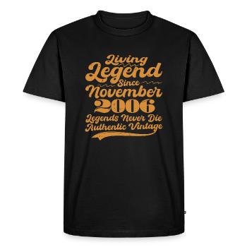 Il était une fois une légende. Novembre 2006 Naissance - T-shirt Premium bio Homme - noir - Devant - Nico (187cm)