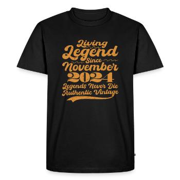 Il était une fois une légende. Naissance en novembre 2024 - T-shirt Premium bio Homme - noir - Devant - Nico (187cm)
