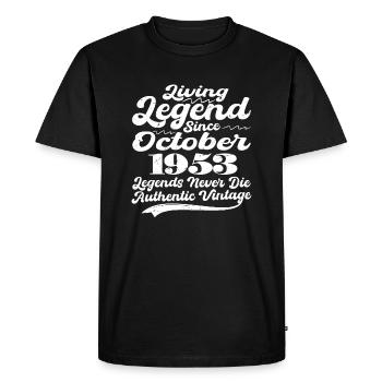 Il était une fois une légende. Octobre 1953 Naissance - T-shirt Premium bio Homme - noir - Devant - Nico (187cm)