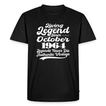 Il était une fois une légende. Octobre 1964 Naissance - T-shirt Premium bio Homme - noir - Devant - Nico (187cm)