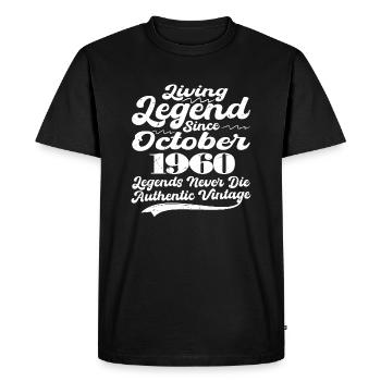 Il était une fois une légende. Octobre 1960 Naissance - T-shirt Premium bio Homme - noir - Devant - Nico (187cm)