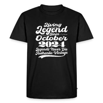 Il était une fois une légende. Octobre 2021 Naissance - T-shirt Premium bio Homme - noir - Devant - Nico (187cm)