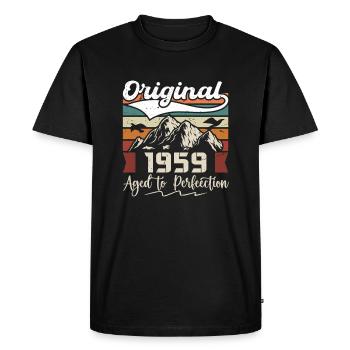 1959 - Cadeau né en 1959 - T-shirt Premium bio Homme - noir - Devant - Nico (187cm)
