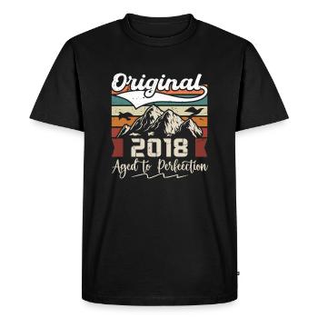 2018 - Gift born in 2018 - Men's Premium Organic T-Shirt - black - Front - Nico (187cm)