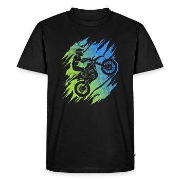 Motocross Vélo Motocyclistes Enfants Moto - T-shirt Premium bio Homme - noir - Devant - Nico (187cm)