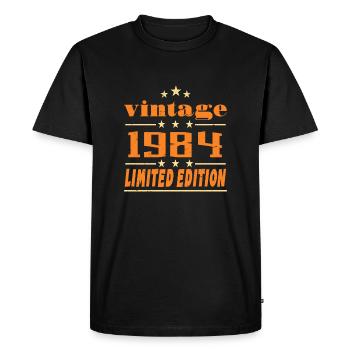 1984 Vintage Retro Birthday Bday Gift 1984 - T-shirt Premium bio Homme - noir - Devant - Nico (187cm)